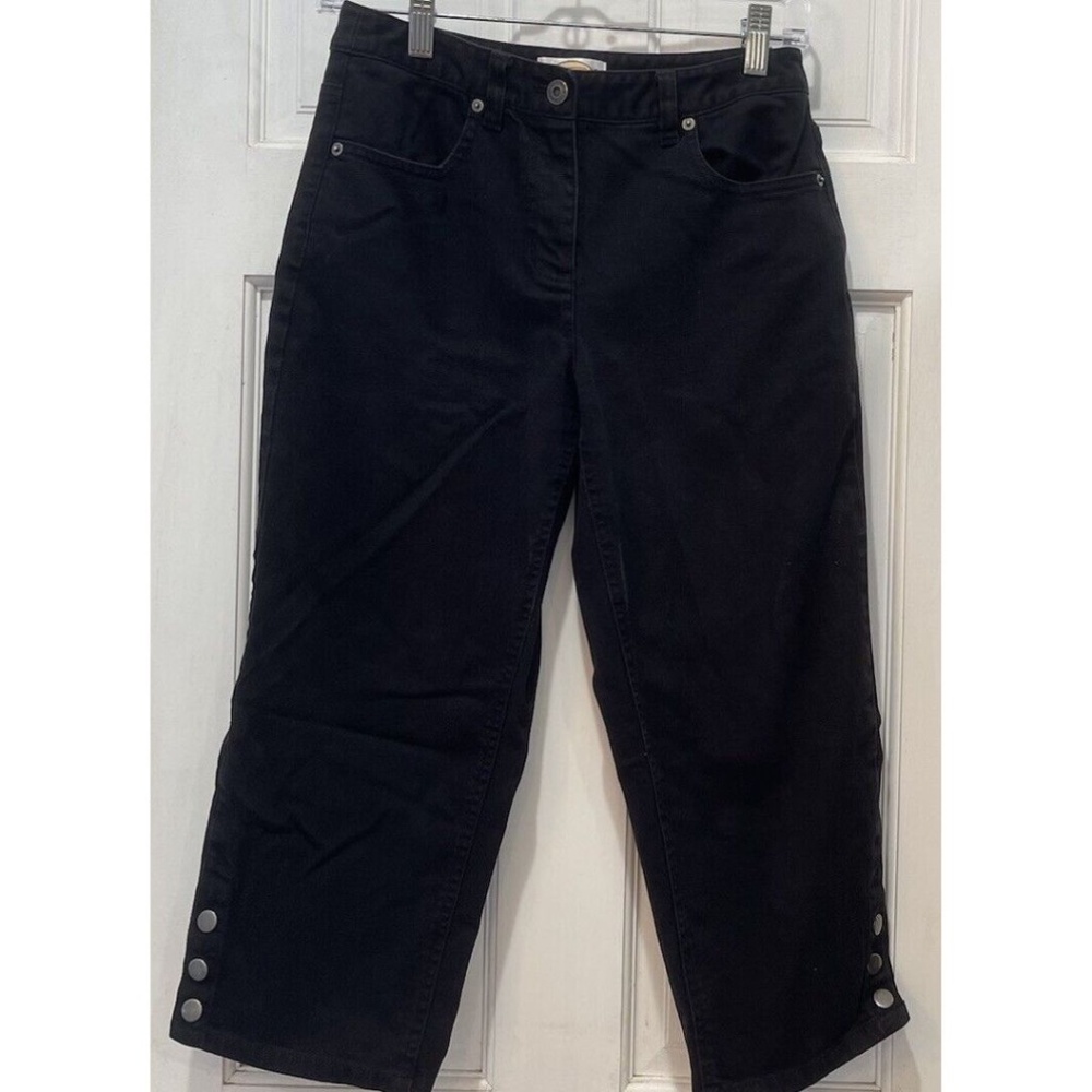 Talbots Petite Stretch Black Cropped Jeans Size 2P
